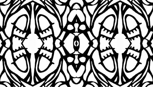 Graphisme abstrait minimaliste noir et blanc