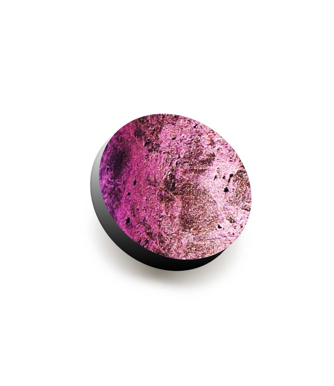 Bague cuir pearl rose Circle fabriqué en France par Paola Borde