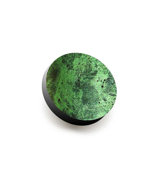 Bague cuir pearl vert Circle fabriqué en France par Paola Borde