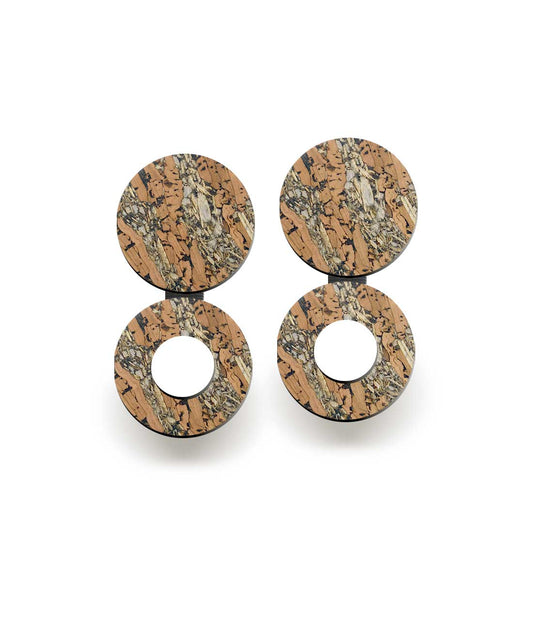 Boucles d'oreilles en fenouil Round fabriqué en France par Paola Borde