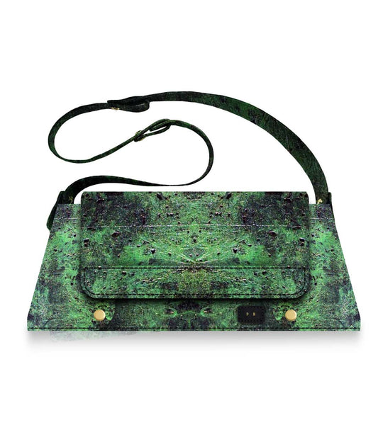 sac liège pearl vert fabriqué en France par Paola Borde
